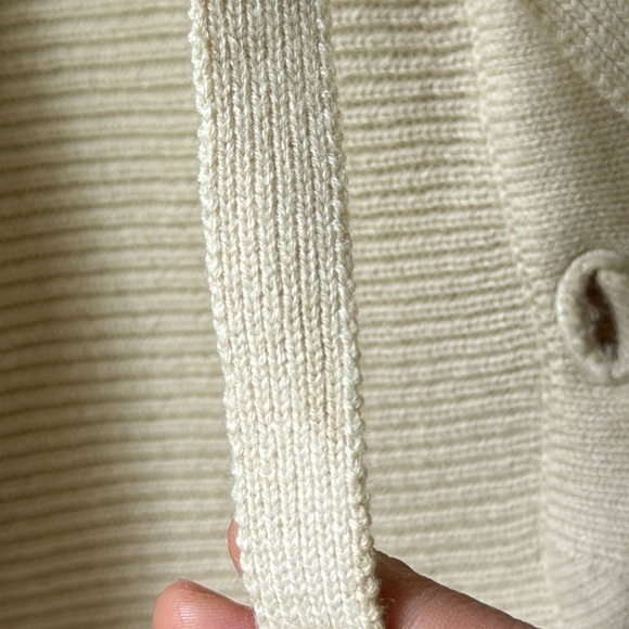 Everlane Cream Cotton Wool Sweater Size S - Picture 5 of 9